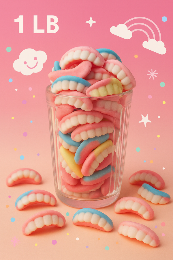 Foam Gummy Teeth  1LB $14.99