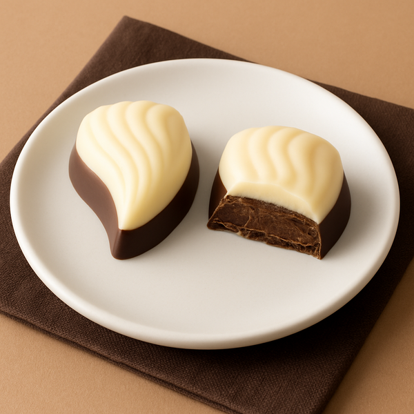 Non-Dairy Two Tone Chocolate Leaves 8OZ