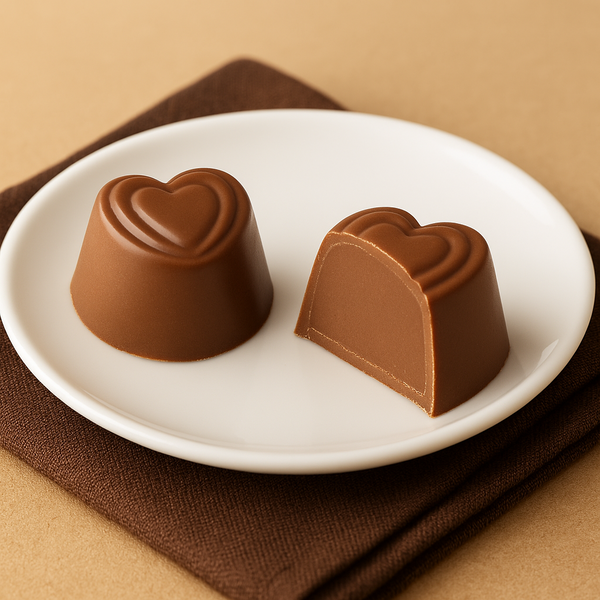 Non-Dairy Brown Coffee Heart Chocolate Truffles 8OZ