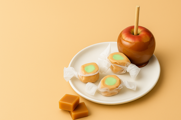 Green & Brown Salt Water Taffy - Caramel Apple  1LB