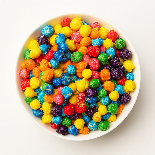 Rainbow Pop Assorted Candy Coated Popcorn 16oz Container