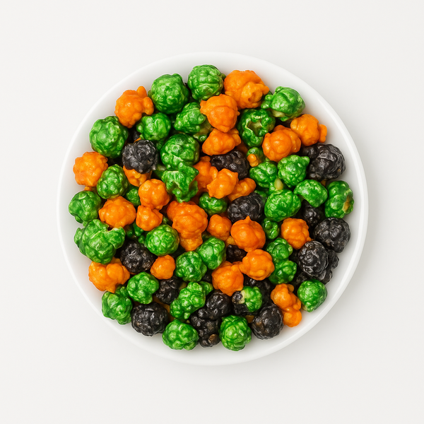 Spooky Fruit Frenzy Candy Coated Popcorn 16oz Container