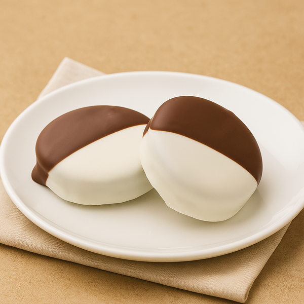 Black & White Coated Sandwich Cookies 1 Dozen