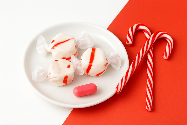 Peppermint Salt Water Taffy - Red & White  1LB
