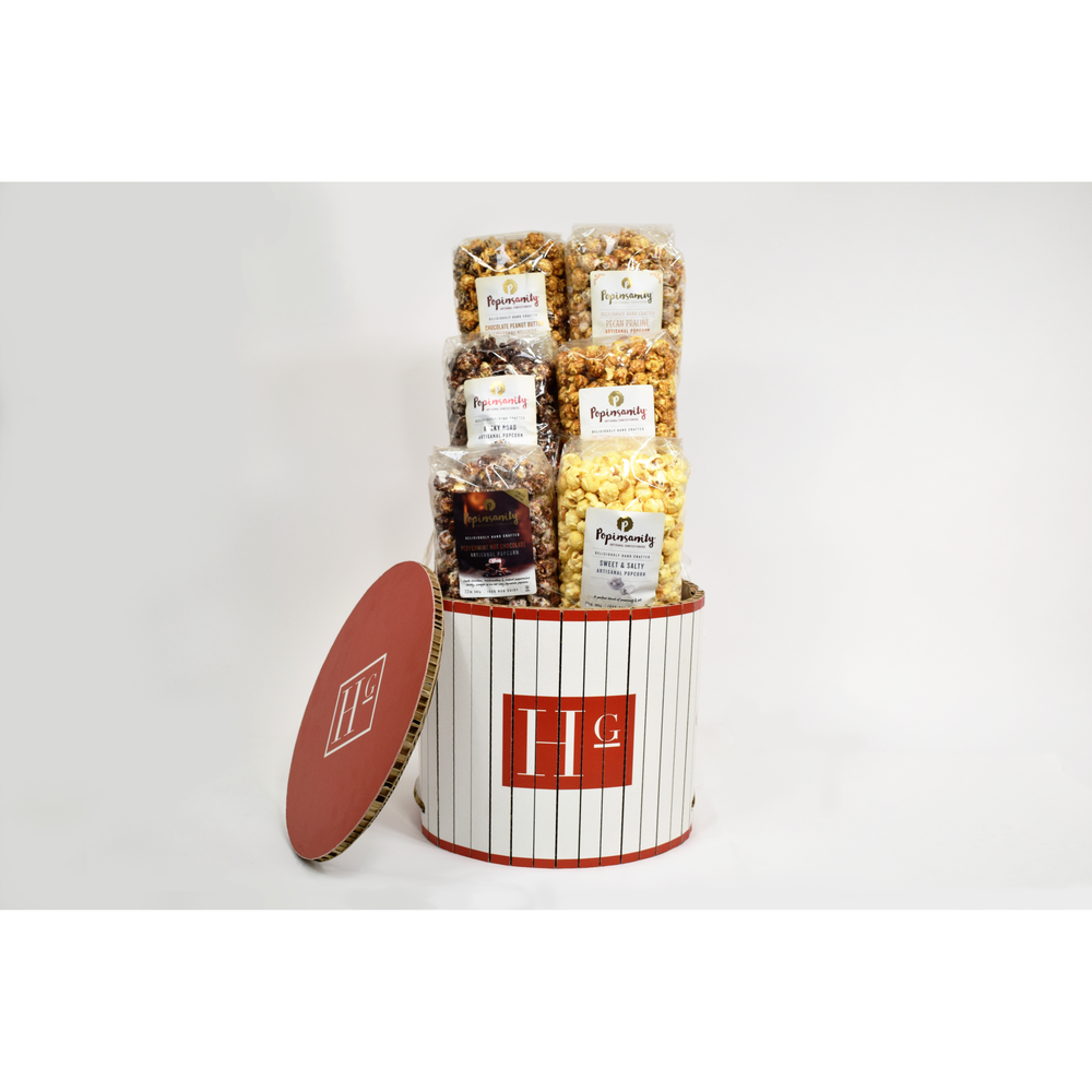 Grande Popcorn Sampler Tondo Box